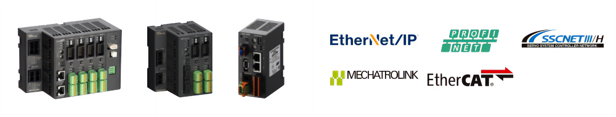 對應FA網路的驅動器EtherNet/IP、PROFINET、SSCNETIII/H、MECHATROLINK-III、EtherCAT