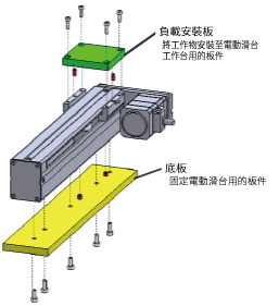 安裝示意圖電動滑台
