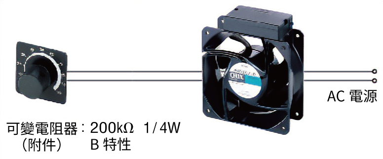 利用可變電阻器調整速度