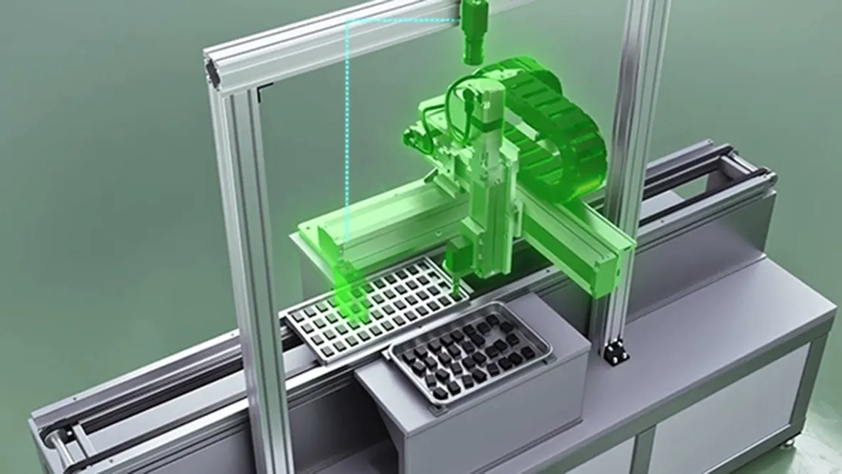 小型機器人 OVR圖片-用於提高疊棧系統生產率的3軸直角坐標型機器人